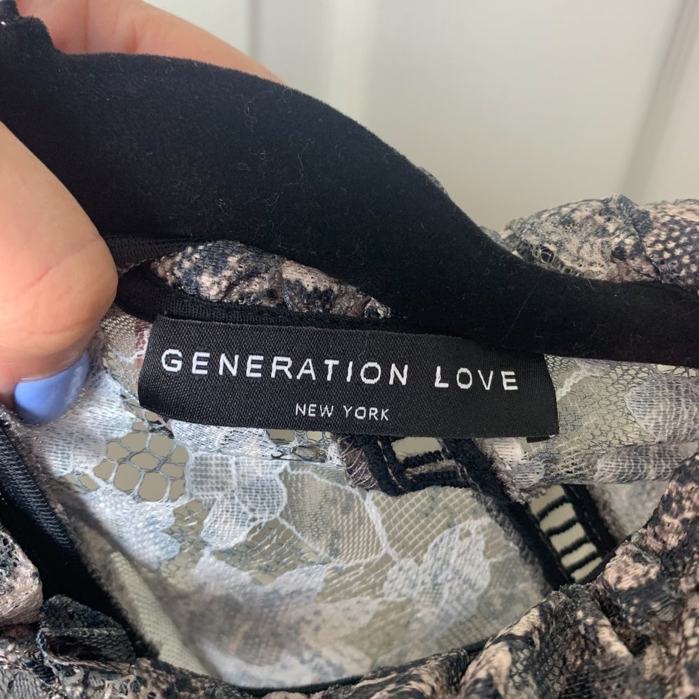 Nwot Generation Love Orla Printed Python Lace Top - image 4